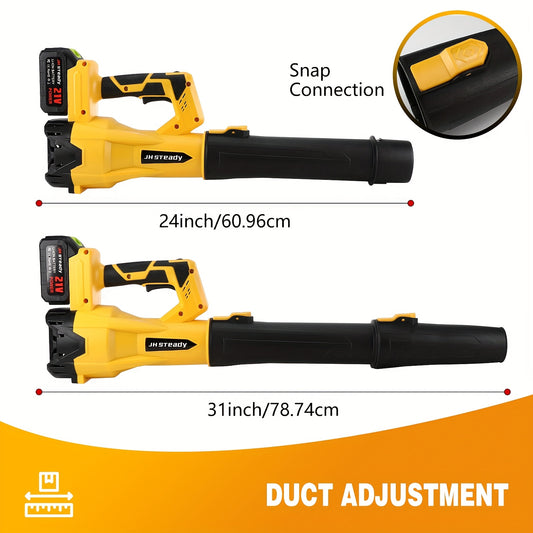 High Power Cordless Leaf Blower With 4.0Ah Batteries, 580CFM/160MPH, 6 Speed Levels & Extension Nozzle