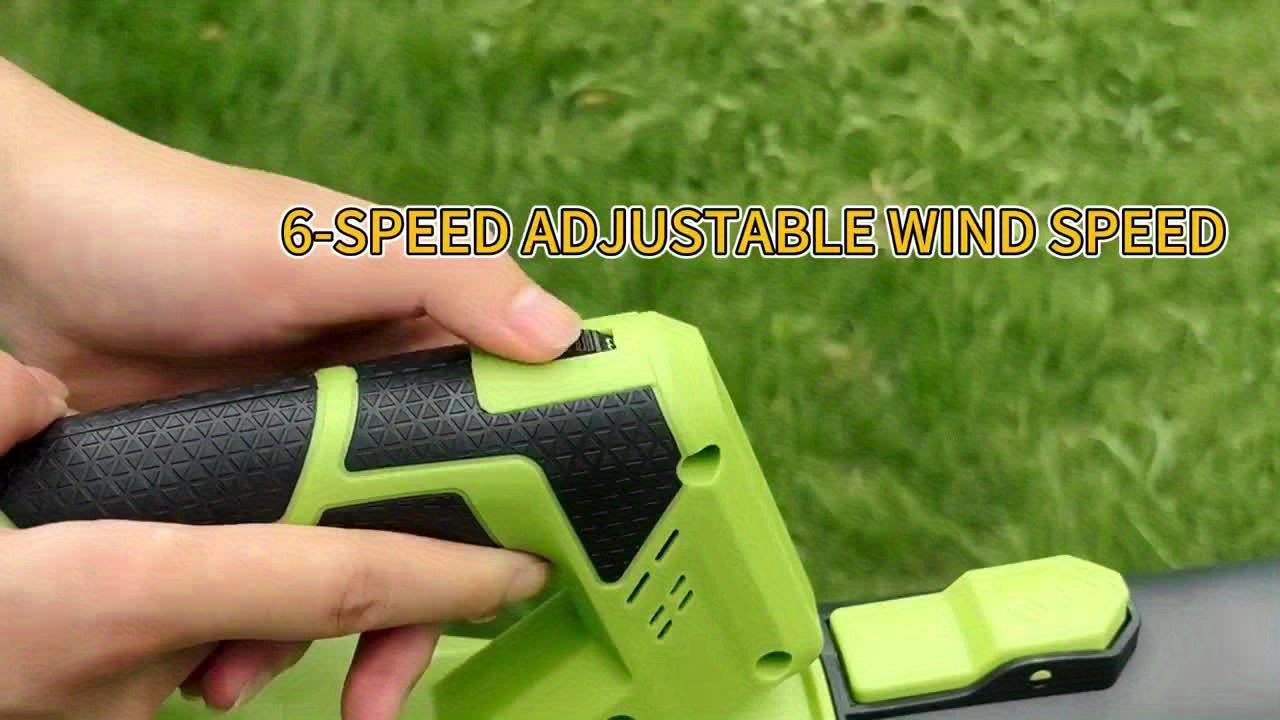 High Power Cordless Leaf Blower With 4.0Ah Batteries, 580CFM/160MPH, 6 Speed Levels & Extension Nozzle