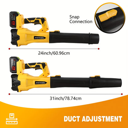 High Power Cordless Leaf Blower With 4.0Ah Batteries, 580CFM/160MPH, 6 Speed Levels & Extension Nozzle