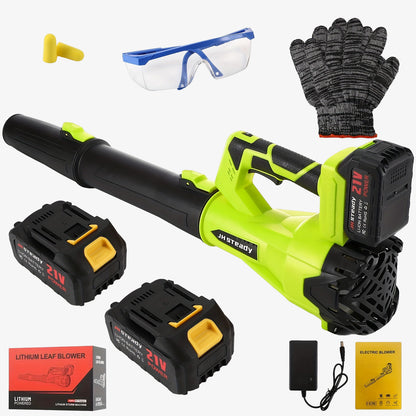 High Power Cordless Leaf Blower With 4.0Ah Batteries, 580CFM/160MPH, 6 Speed Levels & Extension Nozzle